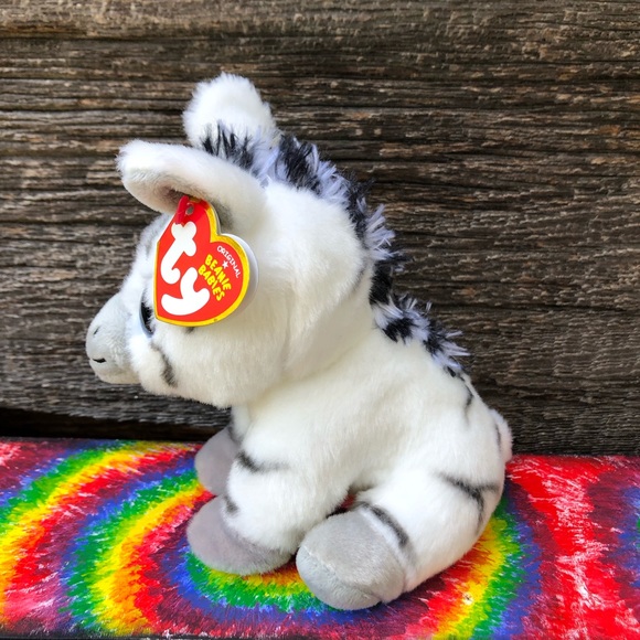 Ty Beanie Babies Baby Stripes the Zebra stuffed animal Toy Plushie cute plush - Picture 2 of 13